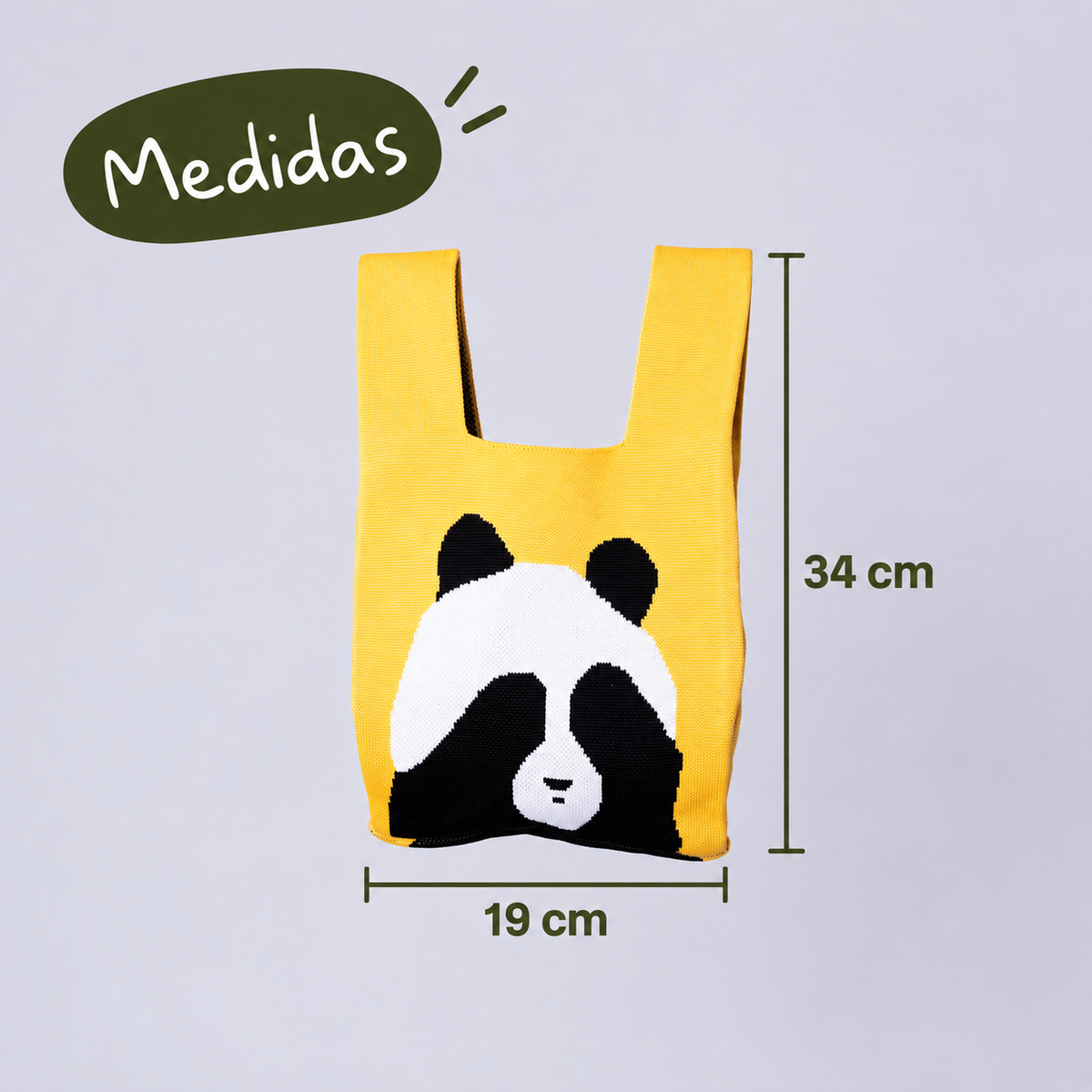 Bolsa tejida en cm