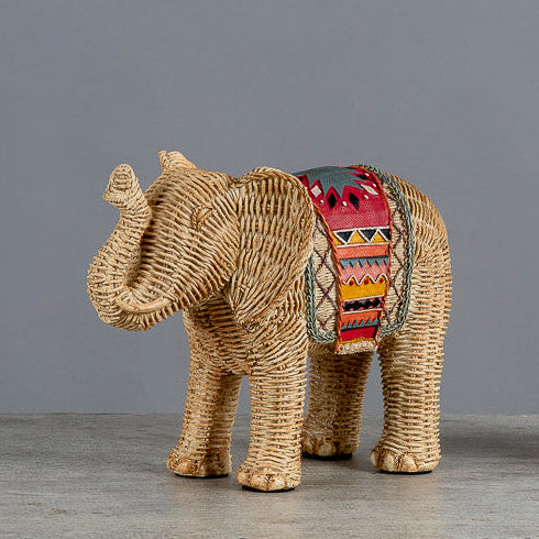 Figura de elefante decorativa artesanal estilo nómade