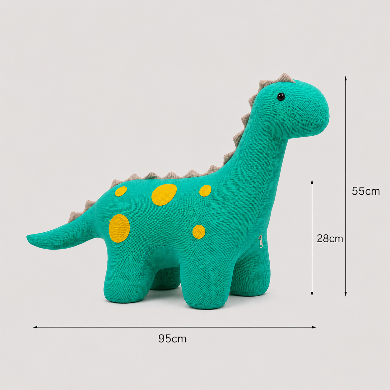 Puf dinosaurio para dormitorio infantil o playroom con medidas