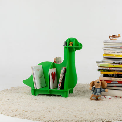 Biblioteca con forma de dinosaurio para decorar habitaciones infantiles y playrooms