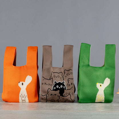 Bolsa Tejida Gato & Liebre