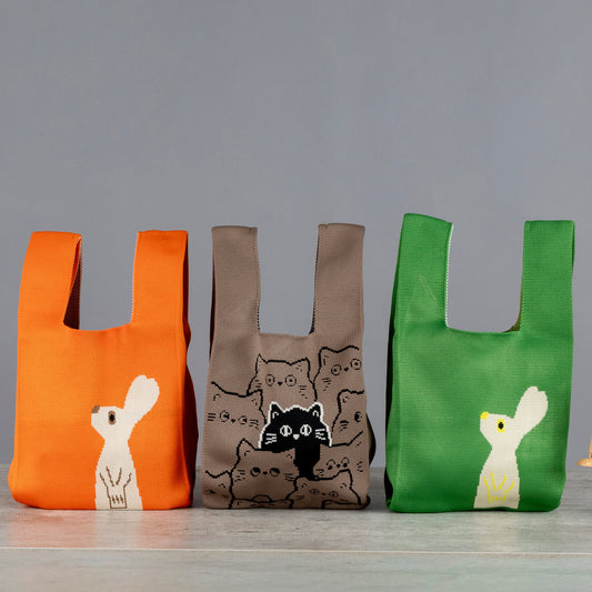 Bolsa Tejida Gato & Liebre