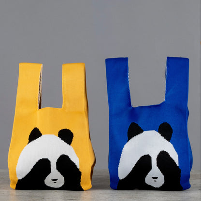 Bolsa Tejida Panda - Para llevar puesta
