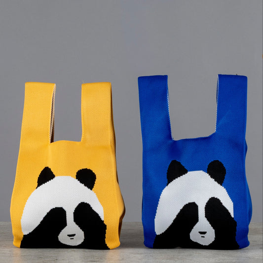 Bolsa Tejida Panda - Para llevar puesta