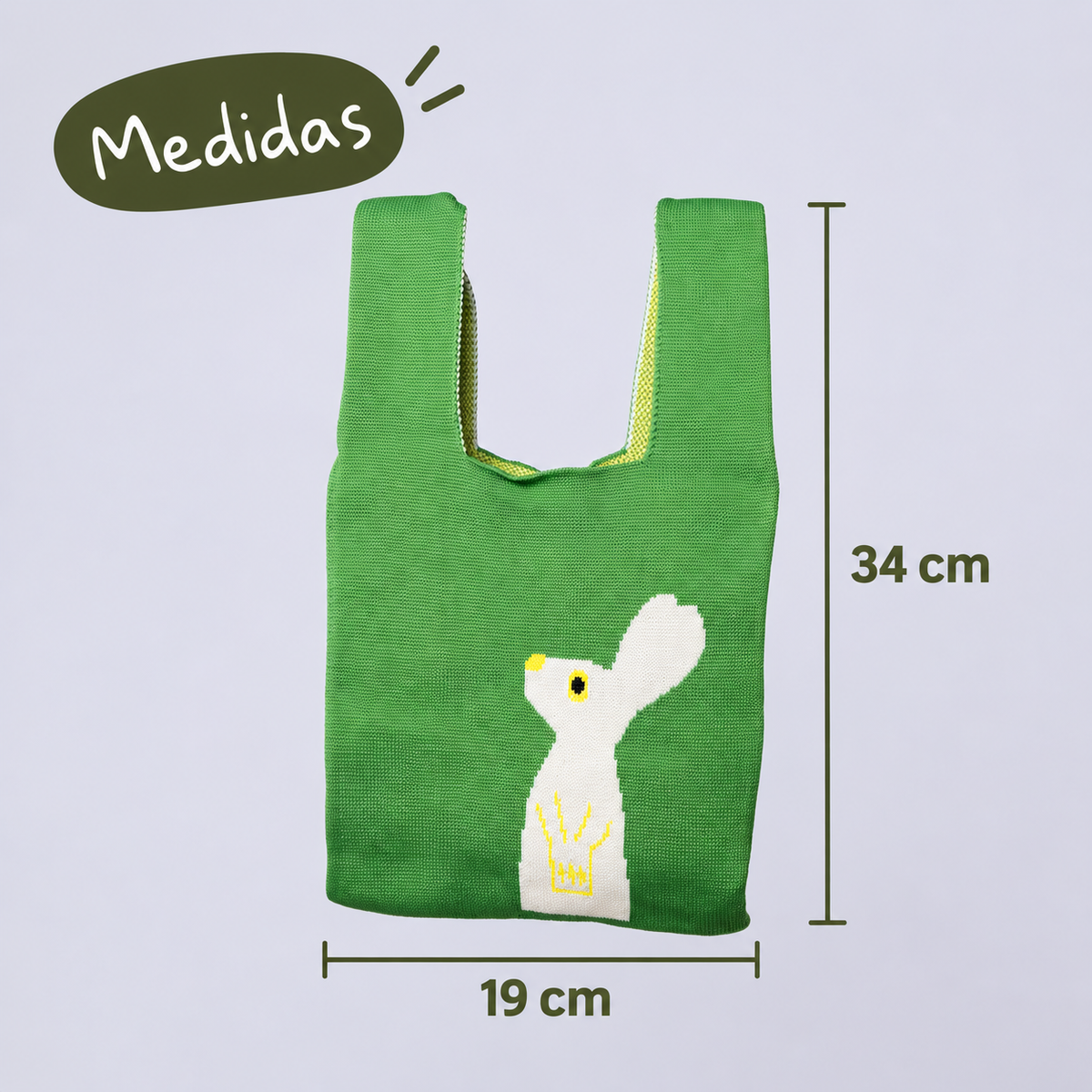 bolsa tejida en cm