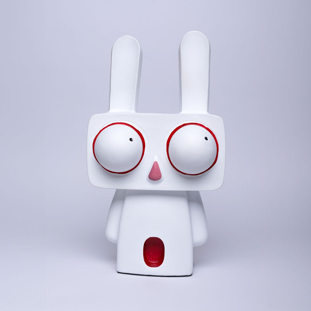 Conejo decorativo Rabbit Eyes color blanco