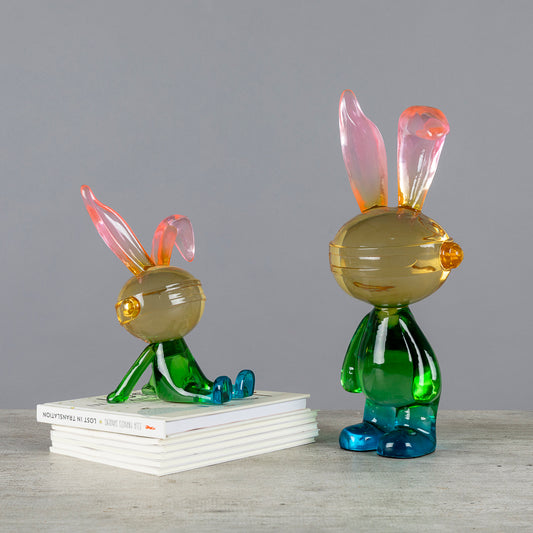 Conejos interestelares decorativos símil vidrio