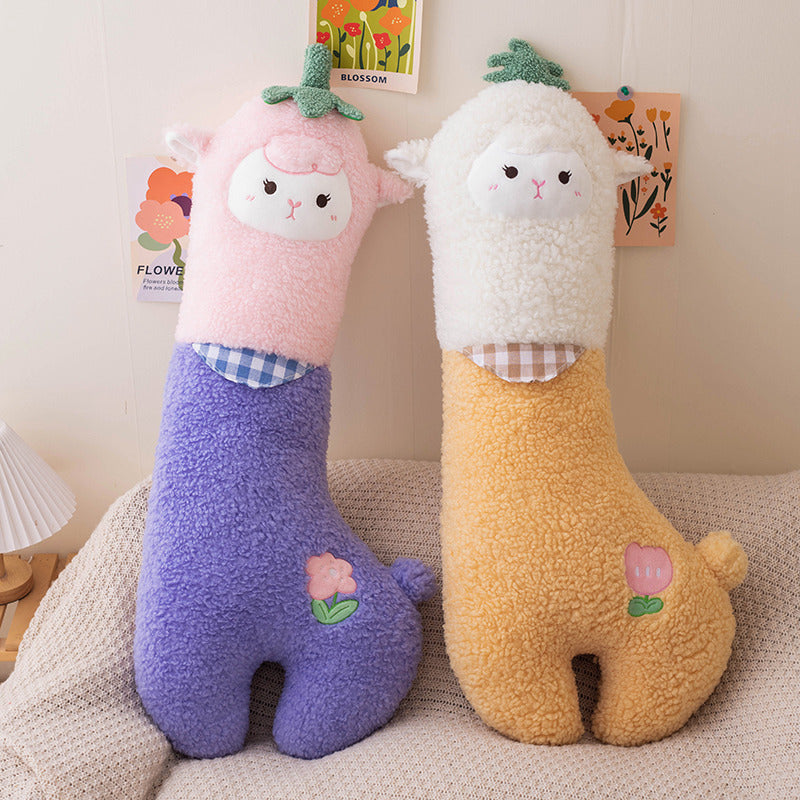 Alpaca fruta de peluche suave y decorativa