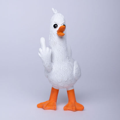 Figura decorativa de ganso irreverente