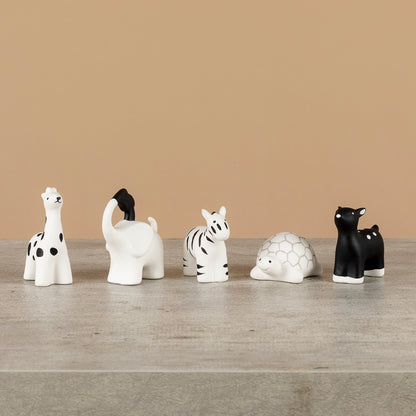 Mini Fauna Blanco y Negro - Figuritas decorativas