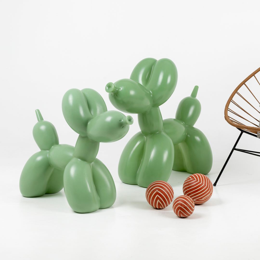 Puf infantil con forma de perro globo