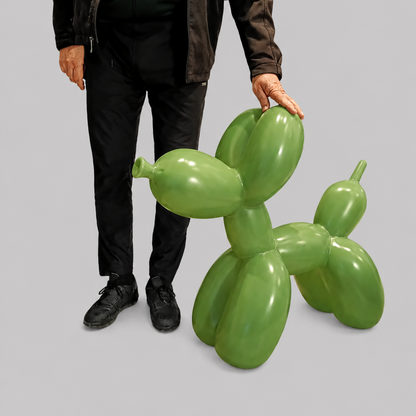 Puf infantil con forma de perro globo