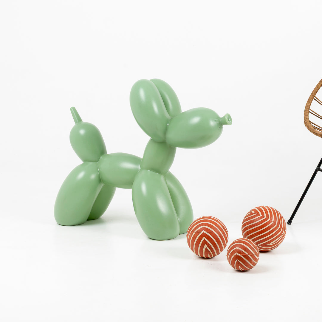 Puf infantil con forma de perro globo