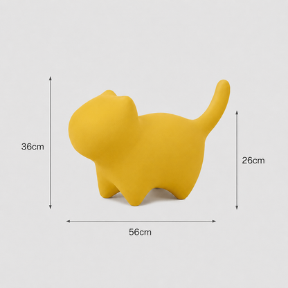 Puf gato minimalista XL con sus medidas