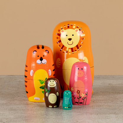 Tigrushka mamushka tigre de madera pintada