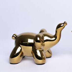 elefante globo dorado