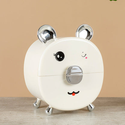 organizador con forma de oso que guiña el ojo